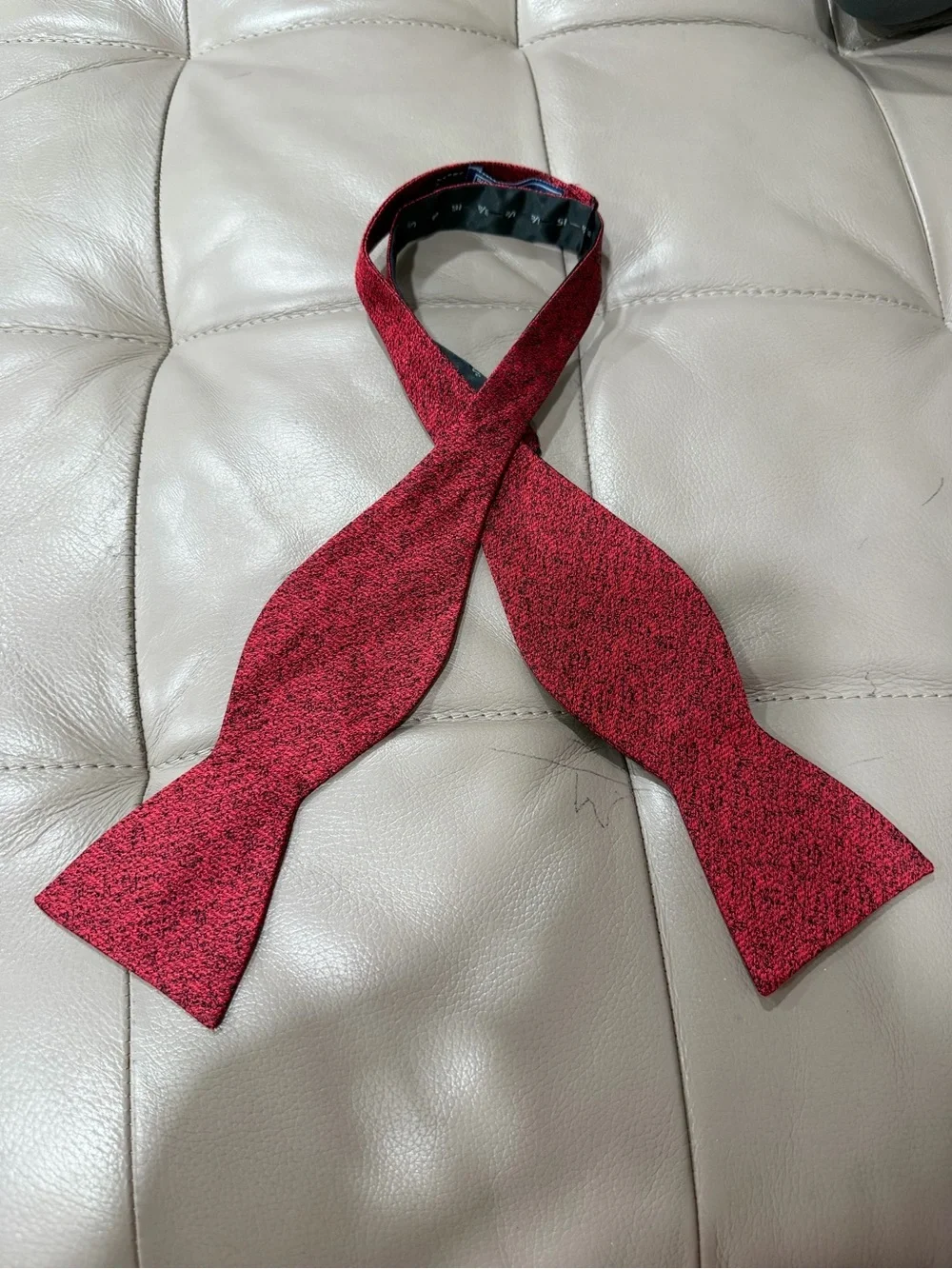 The Tie Bar Red Black Speckled Self-Tie Bow Tie Adjustable Formal Classic